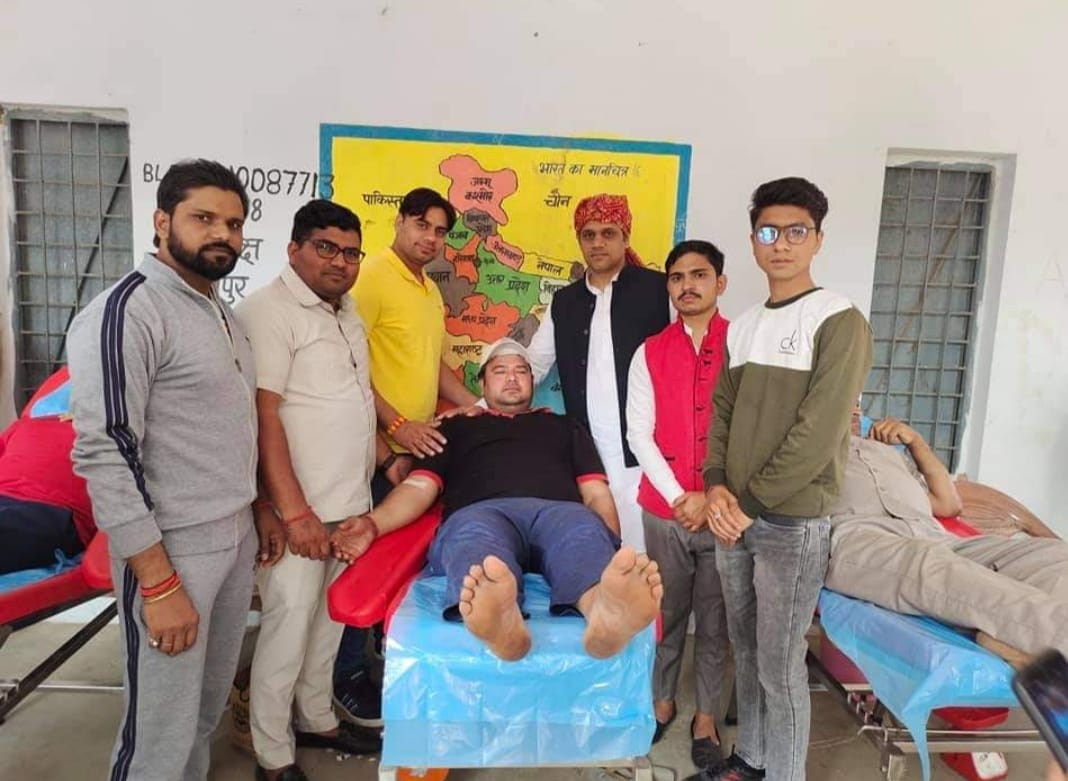 Tribute to the martyrs - Massive blood donation camp and free healthy check-up camp organized.