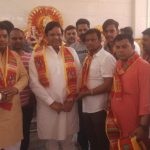 नवनिर्मित शीतला माता मंदिर में मूर्ति स्थापना अवसर पर पहुंचे पूर्व उद्योग मंत्री विपुल गोयल