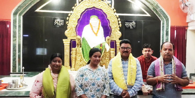 शिरडी साई धाम ऋषिकेश के संस्थापक अशोक थापा फरीदाबाद में आगमन