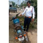 बुलेट बाइक से पटाखे छोड़कर ध्वनि प्रदूषण करने वालों पर शिकंजा कसने के लिए चलाए गए अभियान मे 16 बाईक इंपाउंड