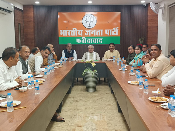 -अमित शाह की दौरे को लेकर मुख्य मंत्री मनोहर लाल ने की आला नेताओं से बैठक