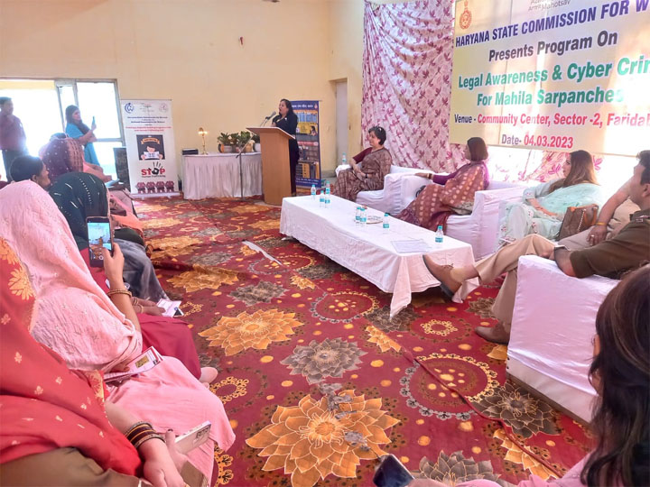 Women's commission chairperson Renu Bhatia informed women sarpanches about their rights