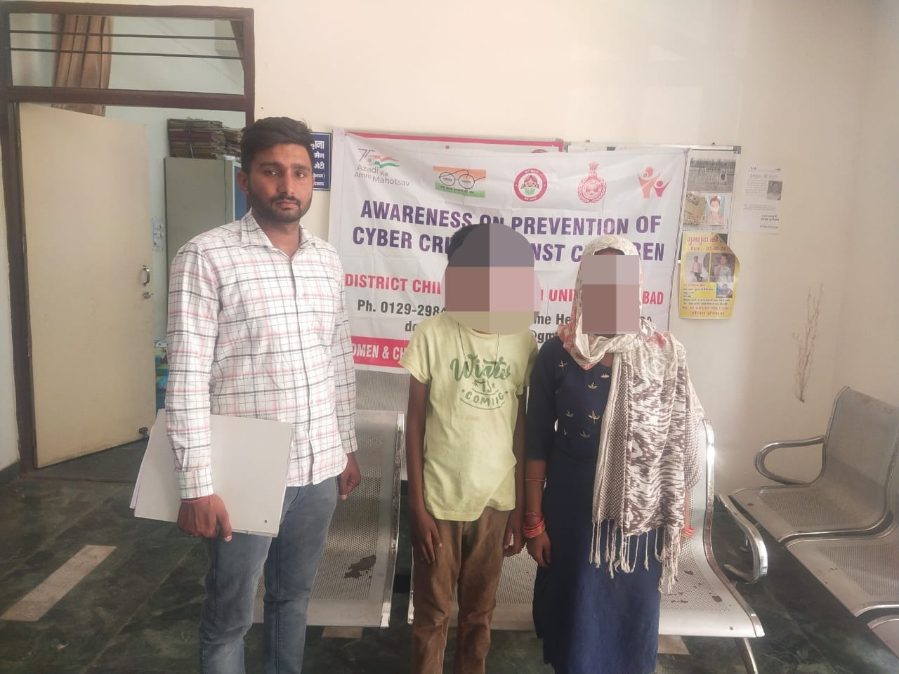 Under Operation Muskaan, Crime Branch CAT rescued two begging children and presented them before the Child Welfare Committee.