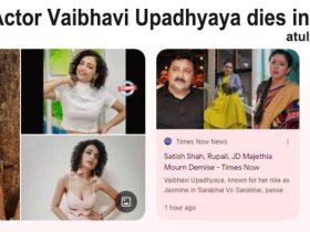 Actor Vaibhavi Upadhyaya सड़क हादसे में अभिनेत्री वैभवी उपाध्याय की मौत