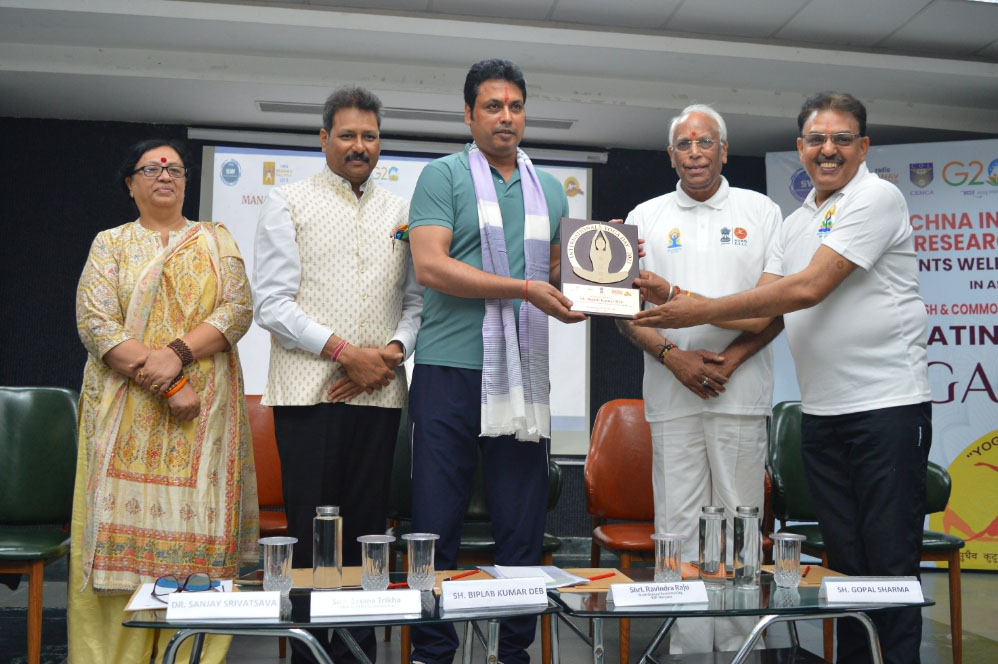 Yoga and meditation session organized on International Yoga Day at Manav Rachna Educational Institute