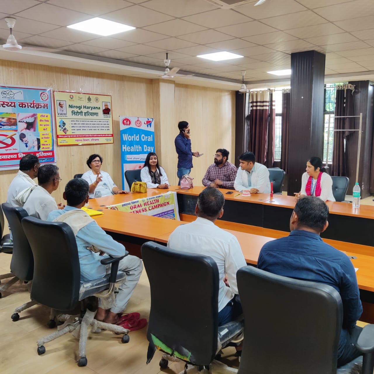 हरियाणा उदय कार्यक्रम के तहत होडल के लघु सचिवालय में ओरल हेल्थ जांच शिविर