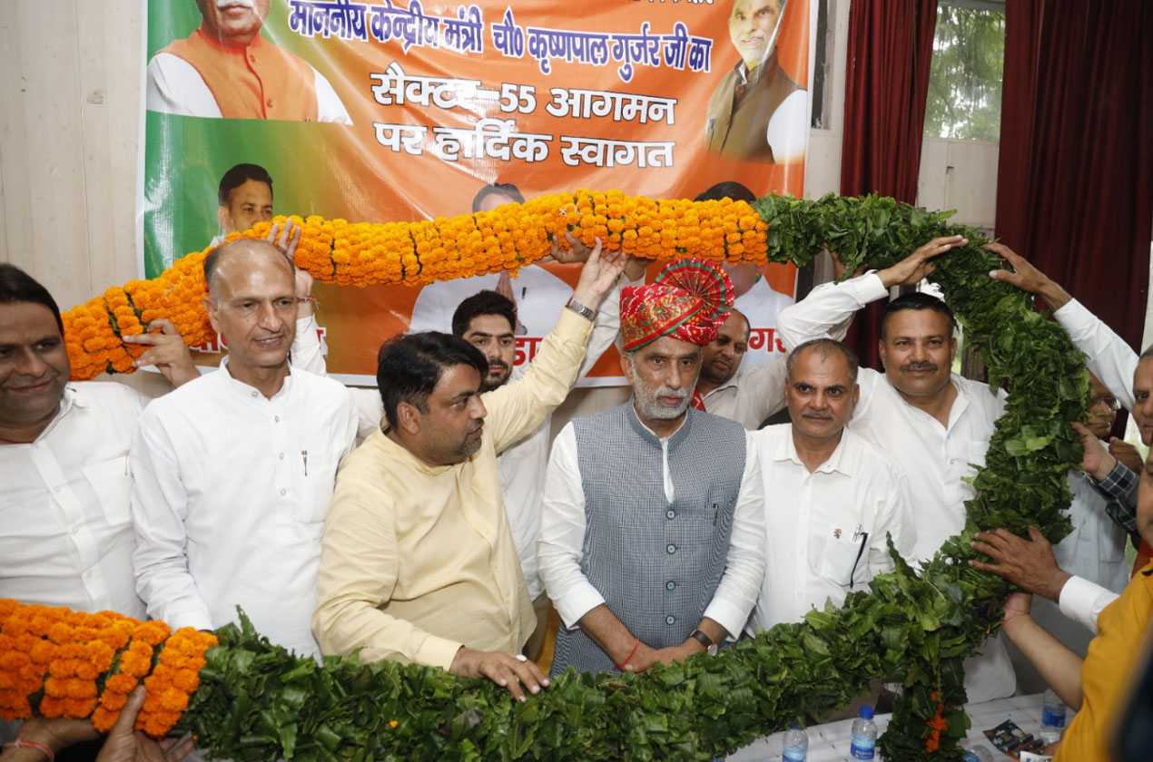 देश की बागडोर प्रधानमंत्री मोदी के हाथों में सुरक्षित : केंद्रीय राज्यमंत्री कृष्ण पाल गुर्जर