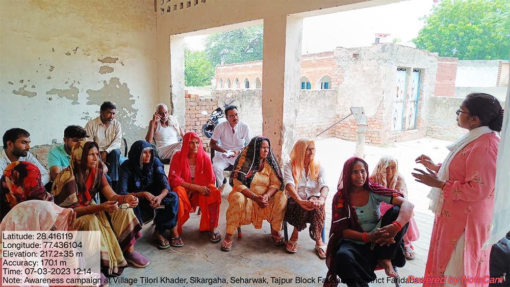 Village level awareness camp organized by Horticulture Department, Faridabad