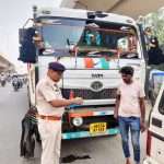 फरीदाबाद ट्रफिक पुलिस ने विशेष अभियान चलाकर नो-एंट्री हेवी व्हीकल सहित अन्य यातायात नियमों का उल्लंघन करने वाले 748 वाहन चालकों का काटा चालान