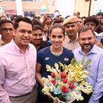 साइना नेहवाल ने ओमेक्स वर्ल्ड स्ट्रीट, फ़रीदाबाद में योनेक्स एक्सक्लूसिव स्टोर लॉन्च किया