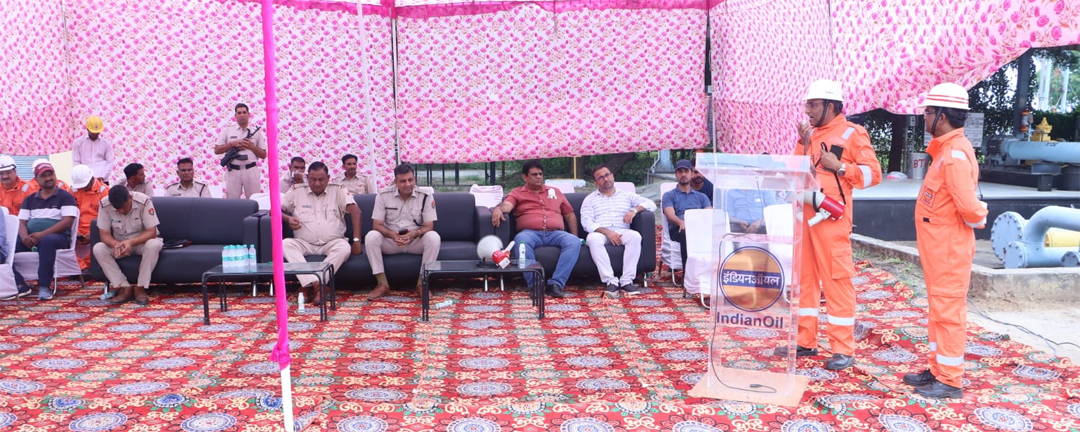 जिला पुलिस की देखरेख में IOCL, LBP असावटी ने आग के लिए एक आपातकालीन प्रतिक्रिया ड्रिल सफलतापूर्वक की आयोजित