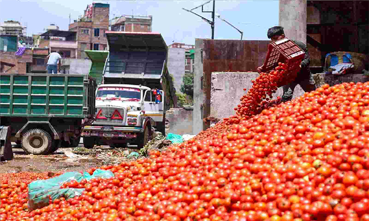 कर्नाटक में 2.5 टन टमाटर से भरा ट्रक हाईजैक