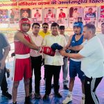 Former Industries Minister Vipul Goyal arrived as chief guest at the closing ceremony of Haryana School State Boxing Championship.