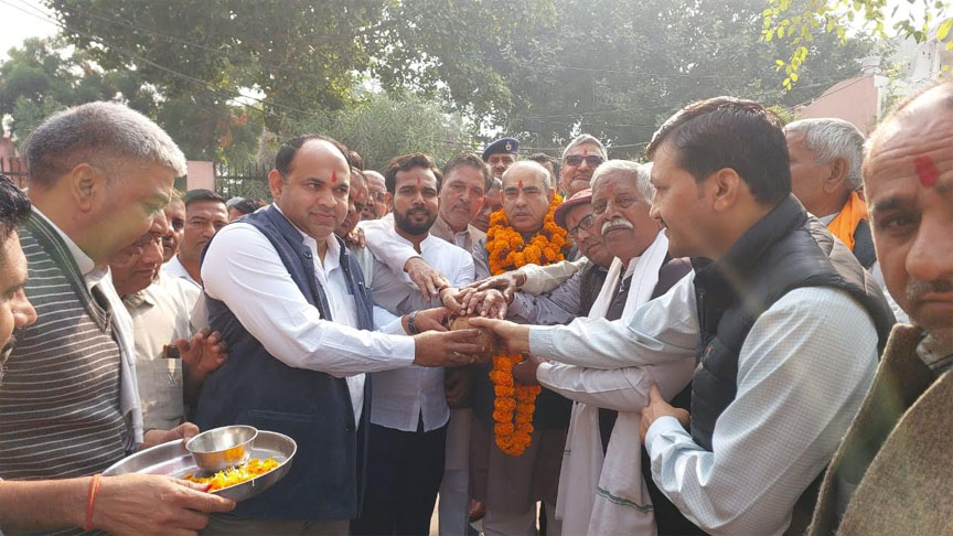 कैबिनेट मंत्री मूलचंद शर्मा ने ऊंचा गांव में दी 13 गलियों के आरएमसी निर्माण की सौगात