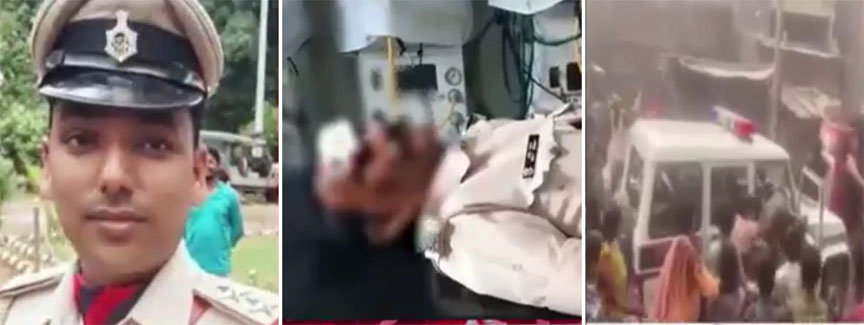 रेत माफिया ने 2 को रौंदा, SI की मौत, होमगार्ड की हालत गंभीर