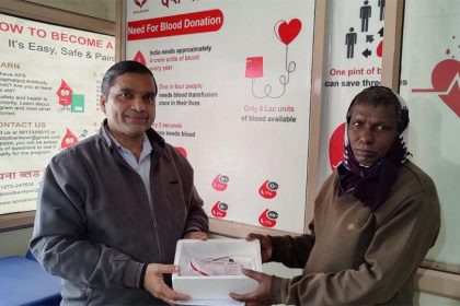 अपना ब्लड बैंक पलवल ने फिर दी मानवता की एक बहुत बड़ी मिसाल।
