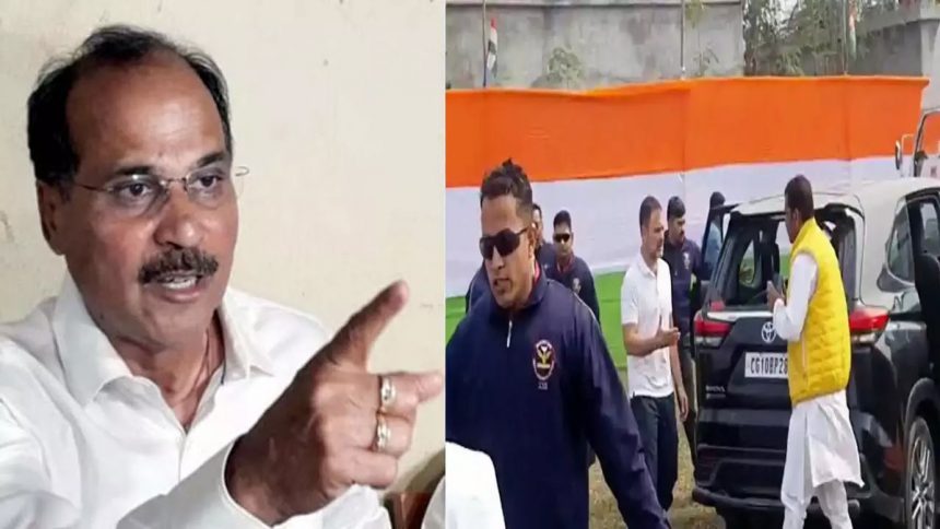 कटिहार में राहुल की गाड़ी पर चढ़े कांग्रेसी, टूटा शीशा, अधीर रंजन चौधरी बोले- पीछे से किसी ने पत्थर मारा होगा