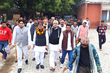 गांव अमीपुर की सरदारी ने विधायक राजेश नागर को किया सम्मानित