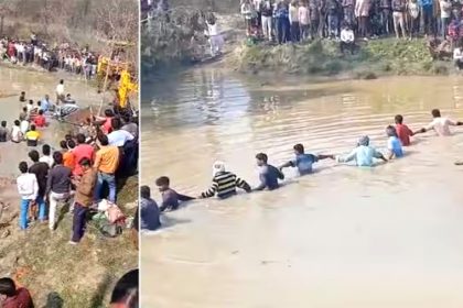 यूपी के कासगंज में ट्रैक्टर-ट्रॉली तालाब में पलटी, 54 डूबे, अब तक 24 की मौत