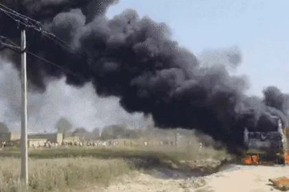 High tension wire fell on a bus full of wedding procession in Ghazipur: 4 killed in fire, entire bus burnt in a few seconds