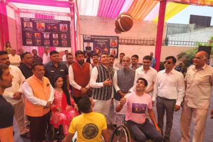 Special Achievers Trust organized basketball tournament for disabled people at SRS International School, Sector 88.