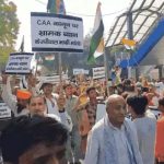 Demonstration of Hindu refugees outside Kejriwal's house