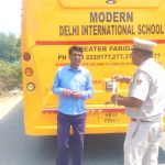 Under the Safe School Vehicle Policy, Faridabad Traffic Police team checked about 220 school buses.