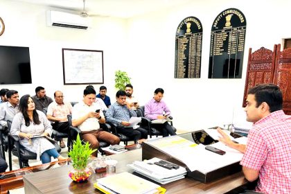 District Election Officer Vikram Singh held a review meeting regarding the preparations for the Lok Sabha general elections.