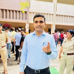 Voters were motivated to exercise their franchise in the booth set up in Vidya Mandir School.