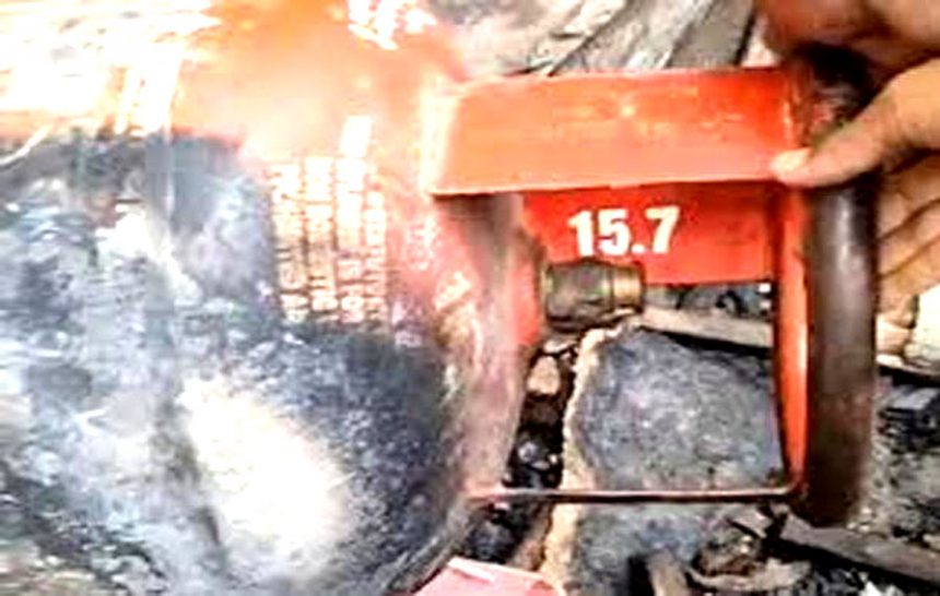 The cylinder caught fire as soon as the stove was lit; There was a blast in the refrigerator compressor.