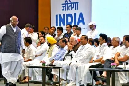 I.N.D.I.A Block meeting at Mallikarjun Kharge's Delhi residence