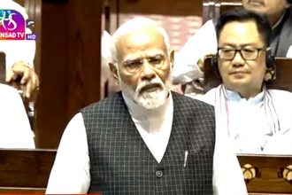 PM Modi's speech in Rajya Sabha, opposition's walkout