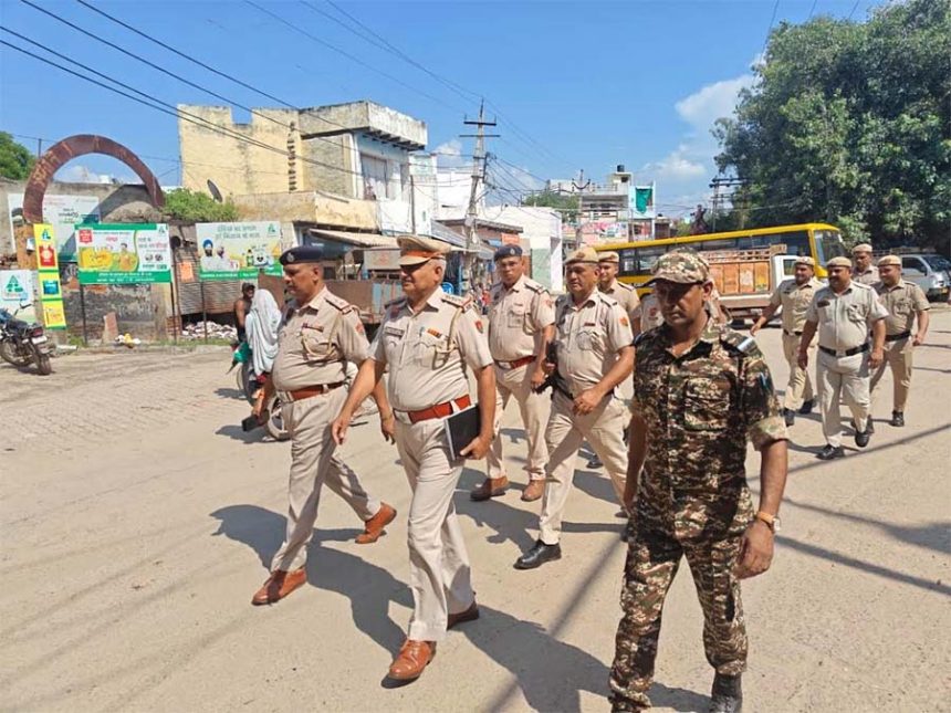 Police administration on alert regarding assembly elections 2024, police conducted flag march with paramilitary forces