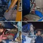 खड़े डंपर में बस घुसी​​​​, 9 की मौत, 24 घायल