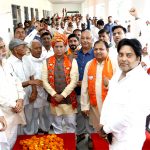 BJP candidate Rajesh Nagar welcomed in Fajjupur Khadar and Raipur Kalan