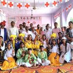The third day of the 5-day Junior Red Cross Camp started with Red Cross prayer and Red Cross flag song