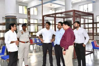 District Election Officer Bikram Singh inspected counting centers with election observers