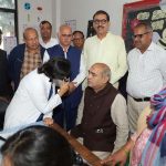 A huge blood donation and health check-up camp was organized at Asha Jyoti Vidyapeeth Institute.