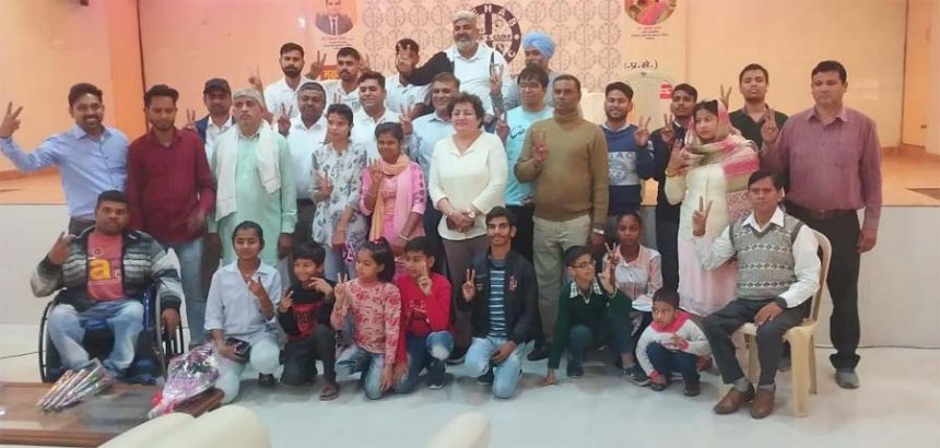Special camp organized for hearing aid machines and fitting for deaf and dumb children in Bal Bhawan.