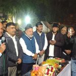 MLA Dhanesh Adalkha inaugurated the tube well with Gayatri Mantra.