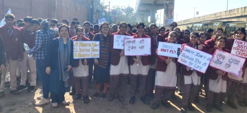 Grand awareness rally taken out by community policing team on road safety and cyber security