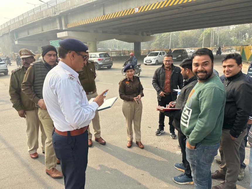 Traffic police along with NHAI and Smart City Control Room inspected the bypass road. Traffic signals and cameras will be installed after identifying the place.