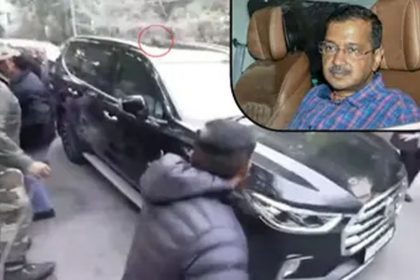 AAP's allegation - Kejriwal's car attacked with stones