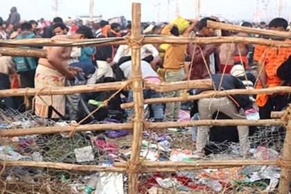 The scene after the stampede in 45 pictures