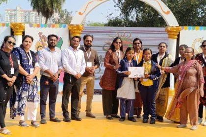 Girls showed their talent in mehendi and nail art competitions