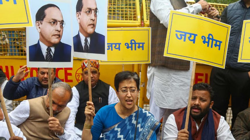 AAP MLAs stopped from going to Assembly: Atishi's protest