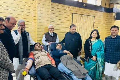 Blood donation camp organized in DAV Centenary College, Faridabad
