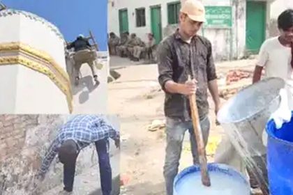 Painting of Sambhal Jama Masjid started: 10 workers employed under the supervision of ASI
