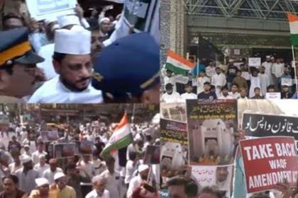 Students took to the streets in Kolkata against the Waqf law