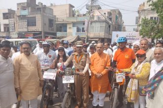 Today is the sixth day of "Cyclothon 2.0", the Yatra reached Faridabad through various routes while continuously conducting awareness programmes